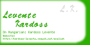 levente kardoss business card